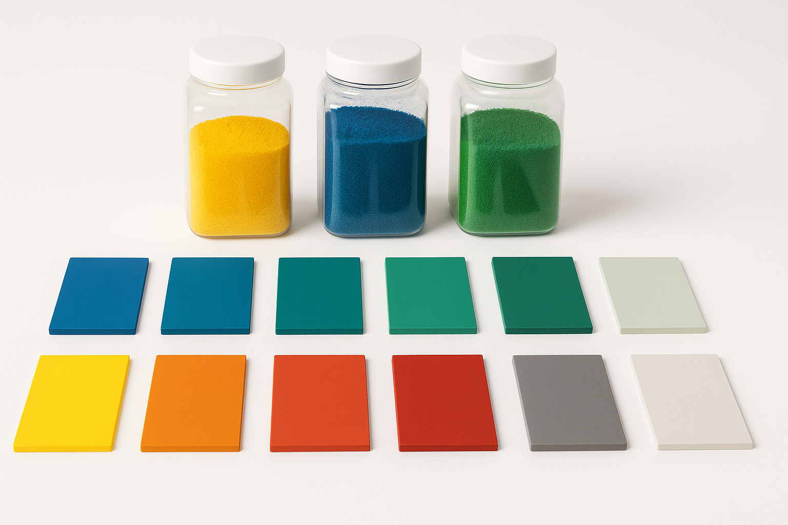 Pigments prepared for testing
