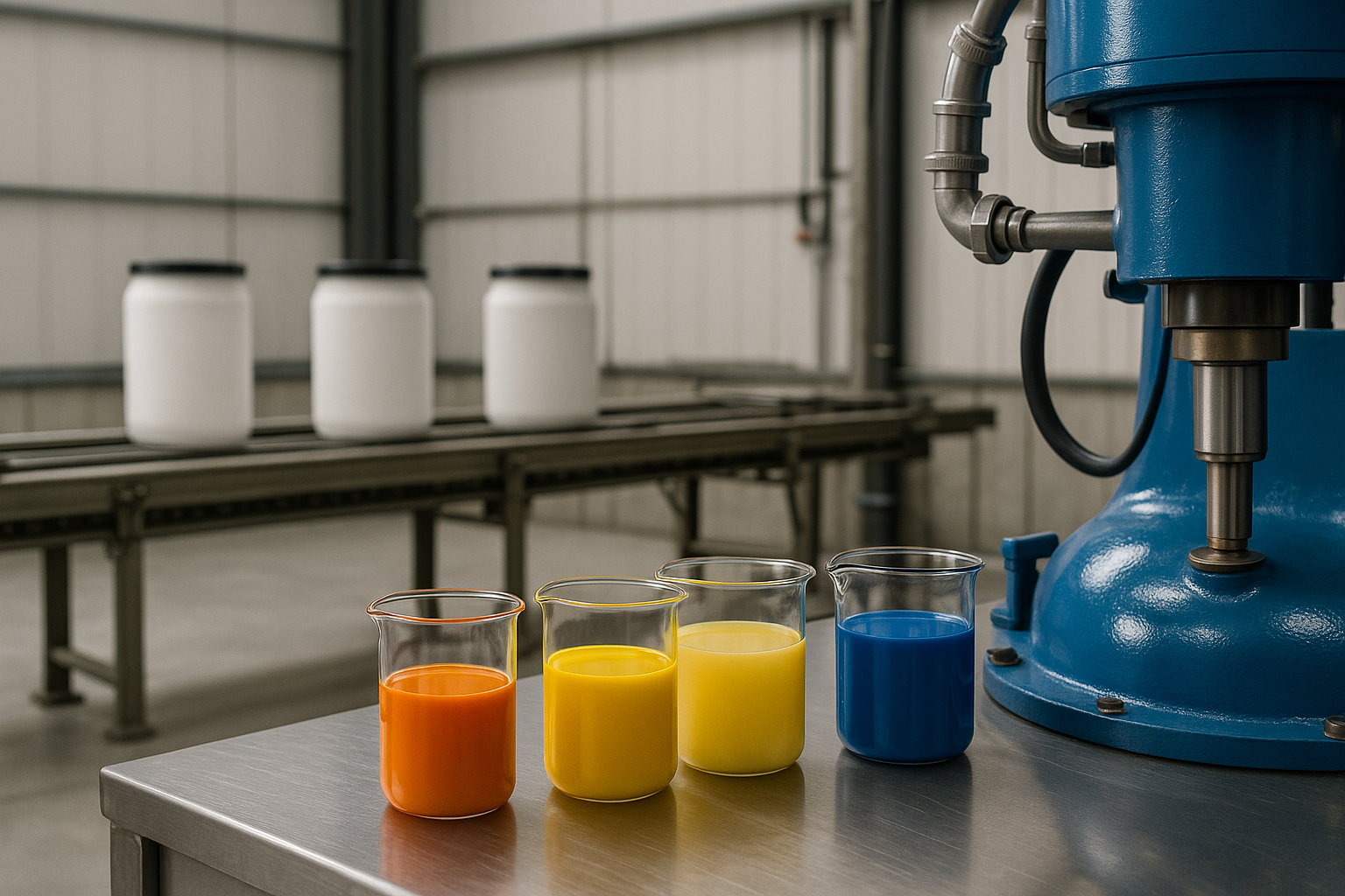 Production environment with pigments